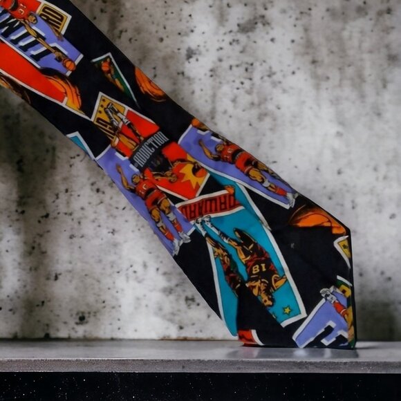 ADDICTION *Vintage* Basketball Tie 100% Silk - Picture 3 of 5